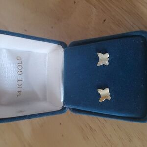 14kt? Gold Butterfly  Earrings